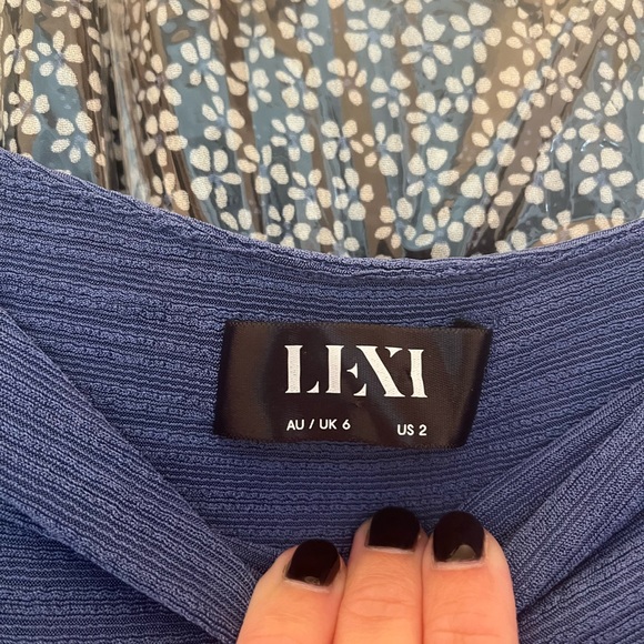 LEXI Dress Cocktail Gown Purple Periwinkle One Sleeve Sexy Revolve Size 2 - Picture 9 of 10